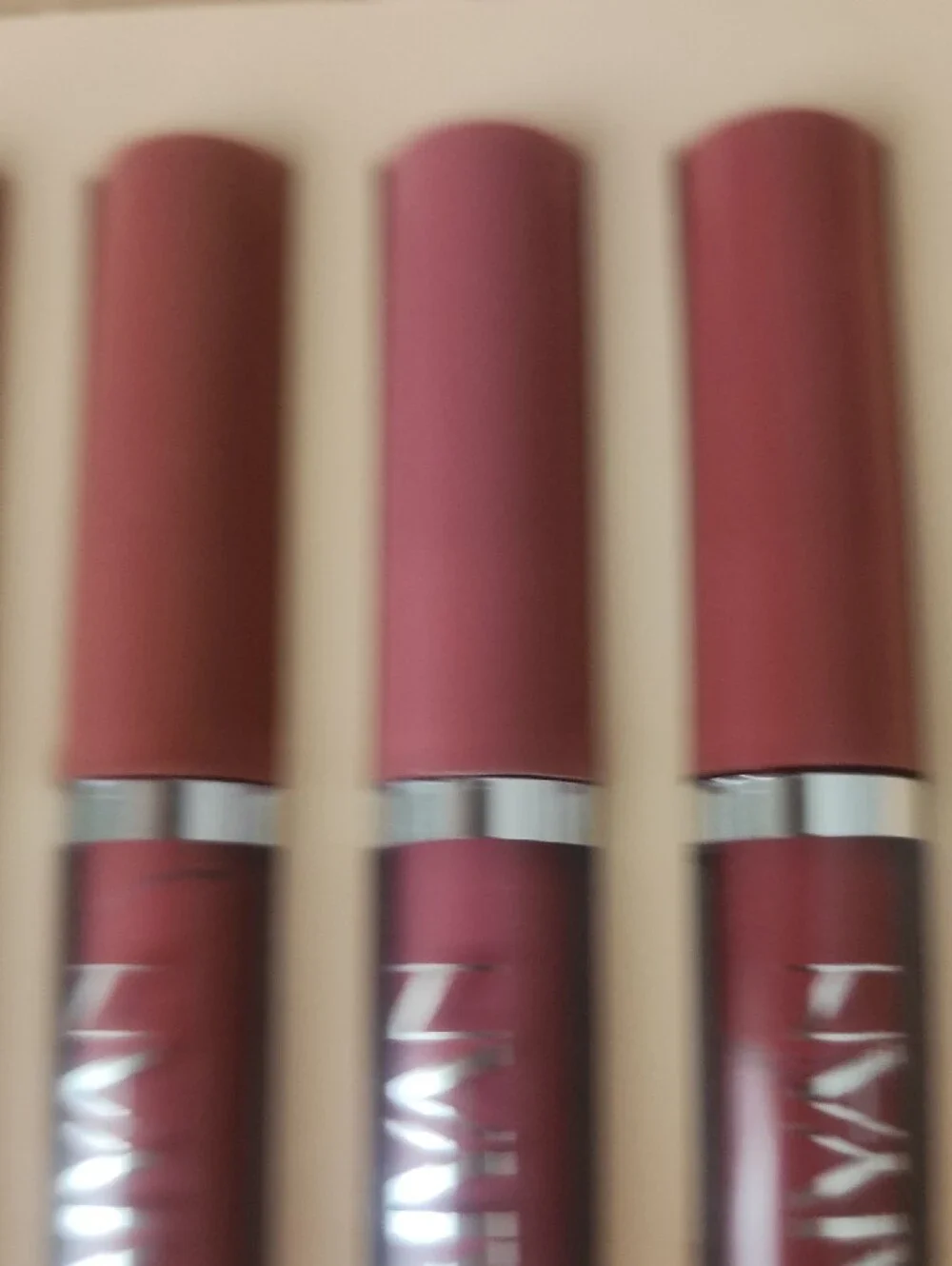 Matte Liquid Lipstick Set — Nude & Rose Mix; Set Of 5.